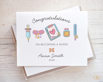 Personalized Nurse Graduation Card, RN, LPN