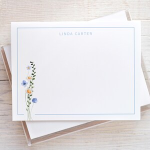 Floral Stationery Gift Box Set, Womens Note Cards, Flower Notecards