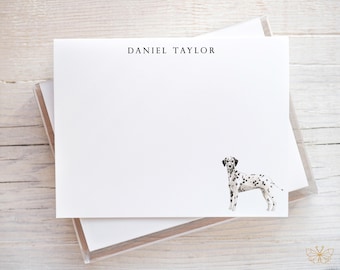 Dalmatian Stationery, Dalmatian Gifts, Personalized Dog Notecards, Dog Note Cards and Envelopes, Gift for Dog Lover