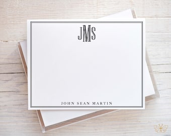 Personalized Mens Stationary | Mens Stationery Set | Mens Note Cards | Notecards for Men | Boss Gift for Him | Men Office Gift