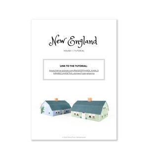 New England Paper Village: een set van twee afdrukbare miniatuurhuizen PDF-download. afbeelding 8