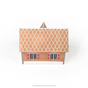 Printable Gingerbread House: a DIY Christmas ornament PDF download. image 3