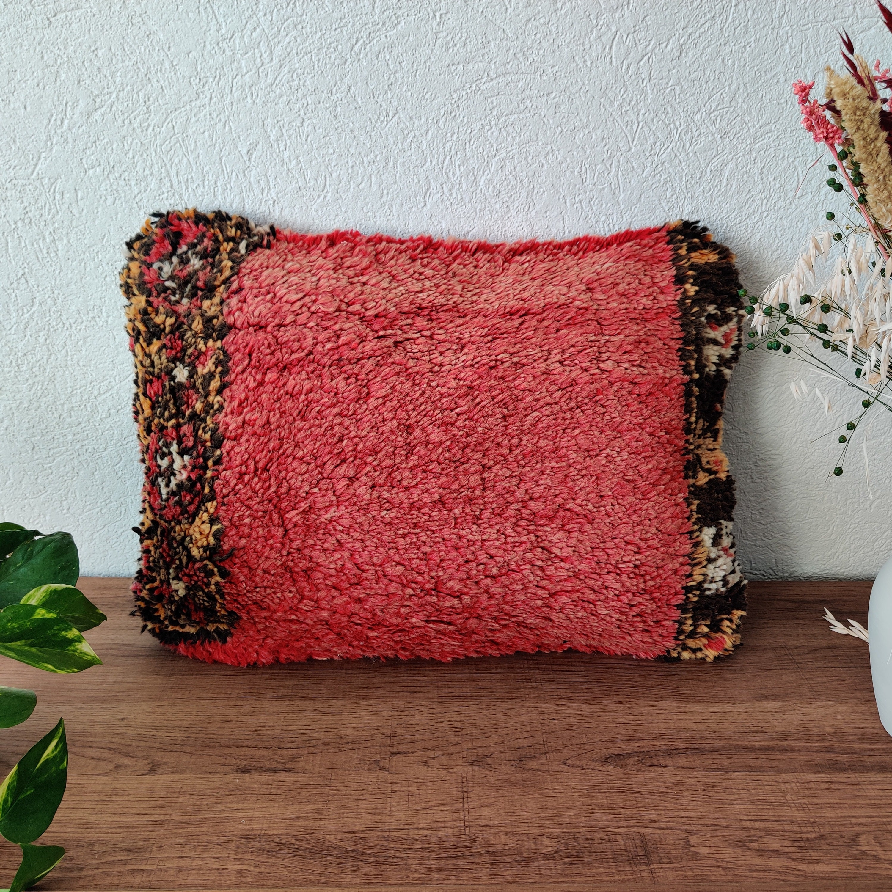 Coussin Bohème Berbère en Laine Fait-Main