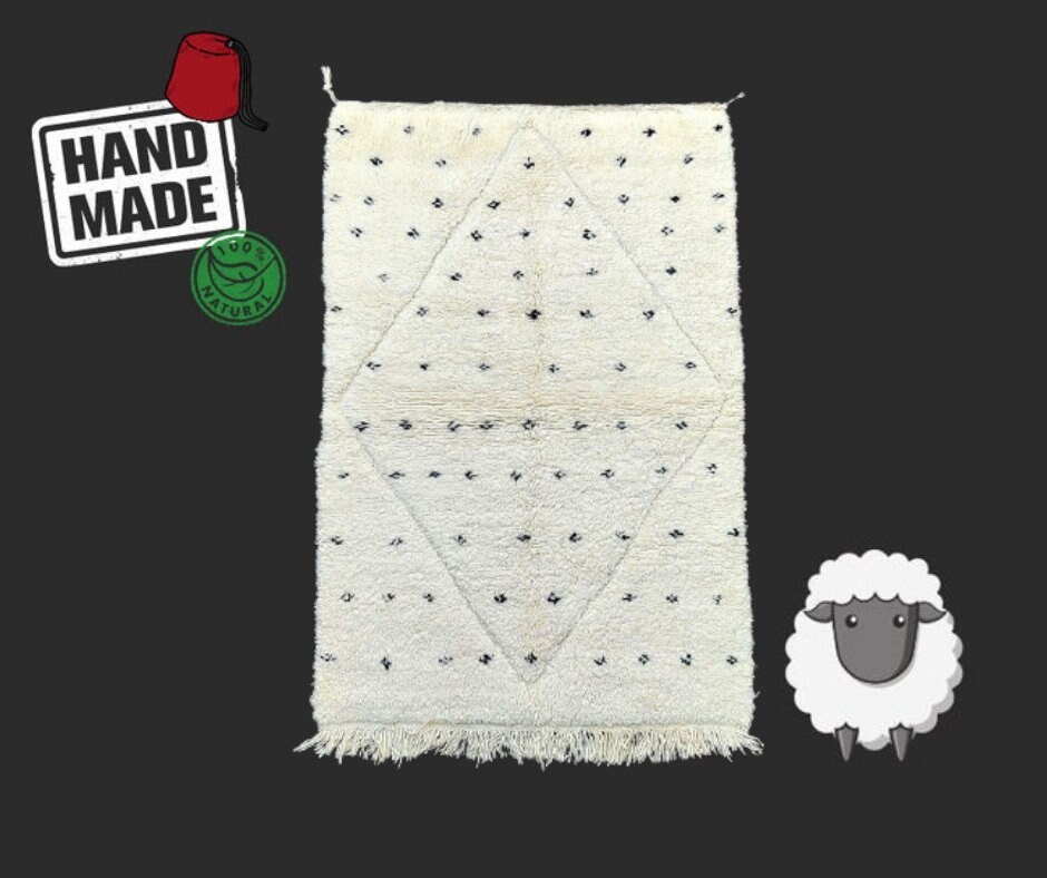 Tapis Berbère Pois noirs