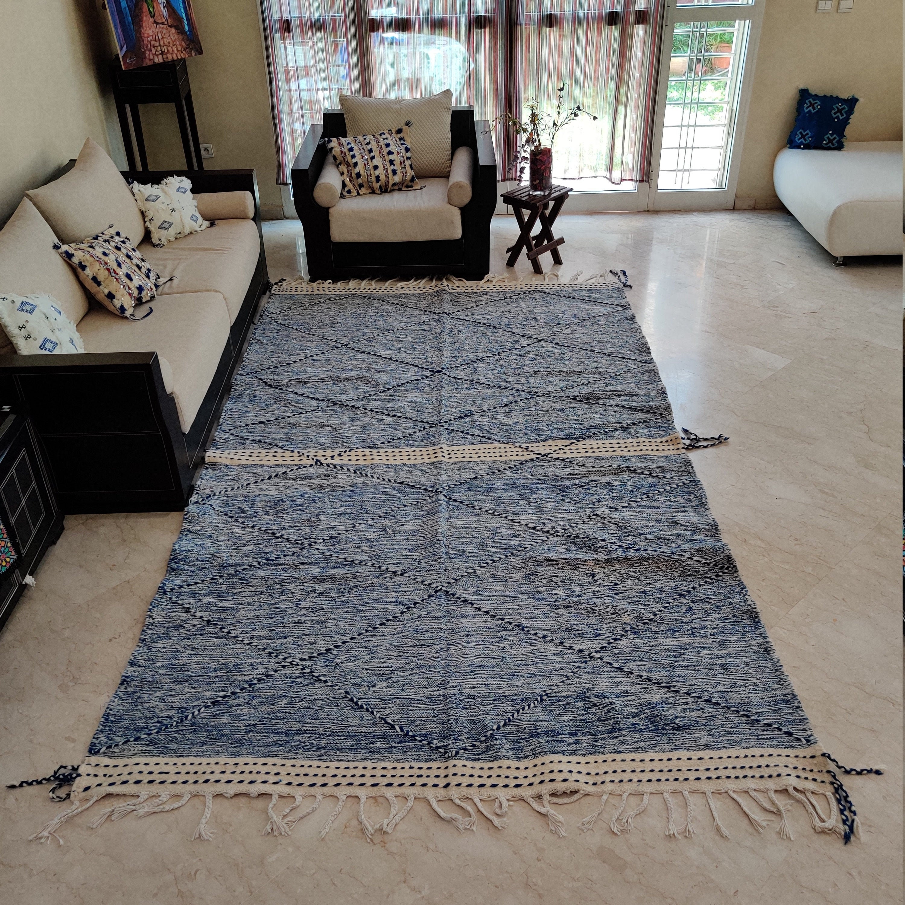 Tapis Zanafi Bleu - Tapis