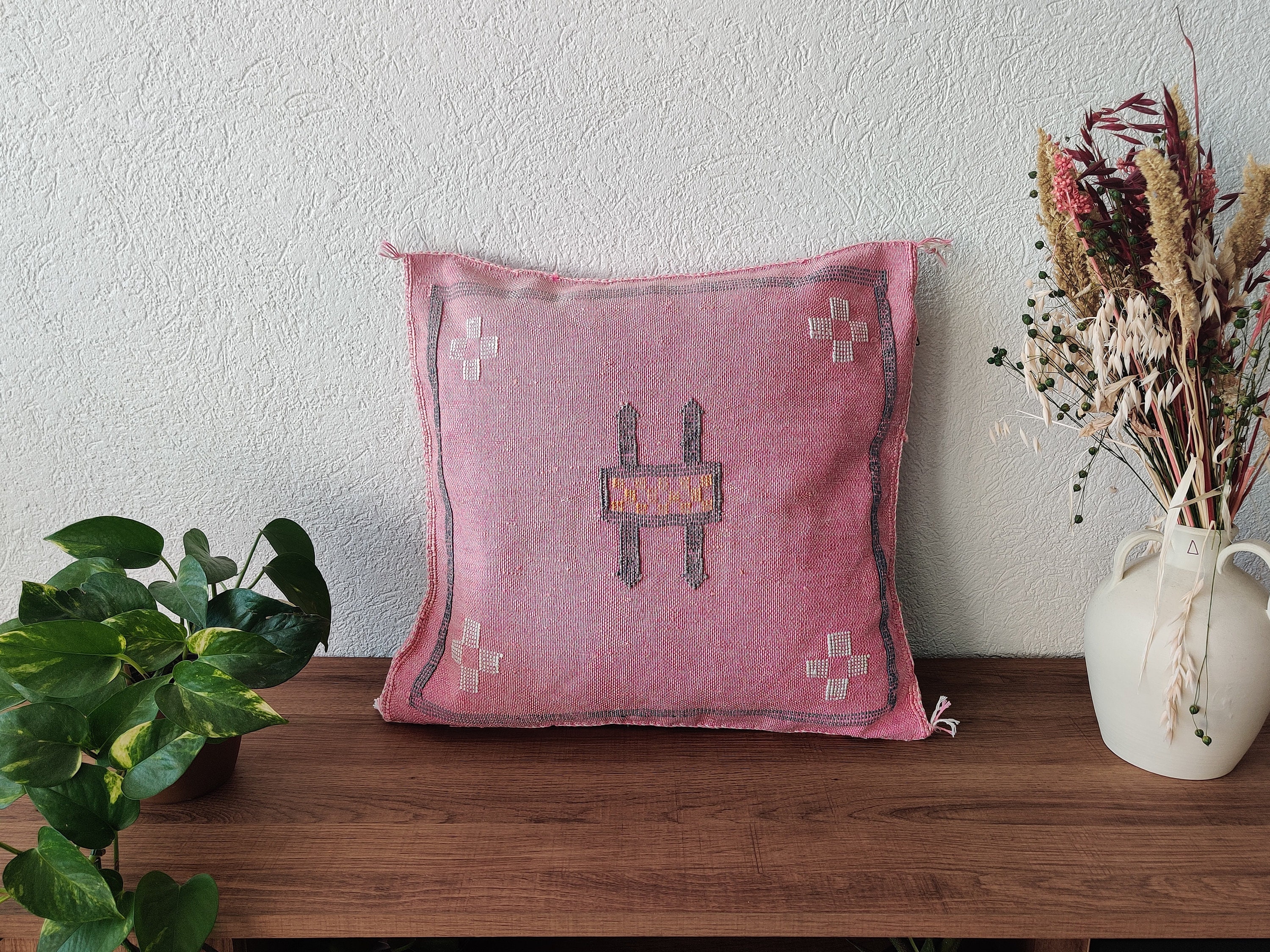 Coussin Sabra rose Pour
