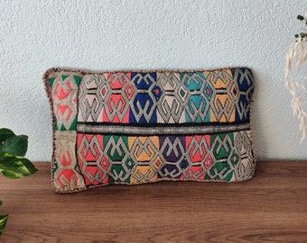 Colorful Moroccan cushion Vintage Kilim