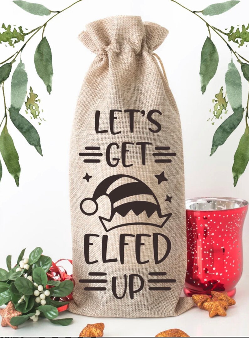 Holiday Wine Bags Funny Wine Bag Gift Bags Wine Tote Etsy