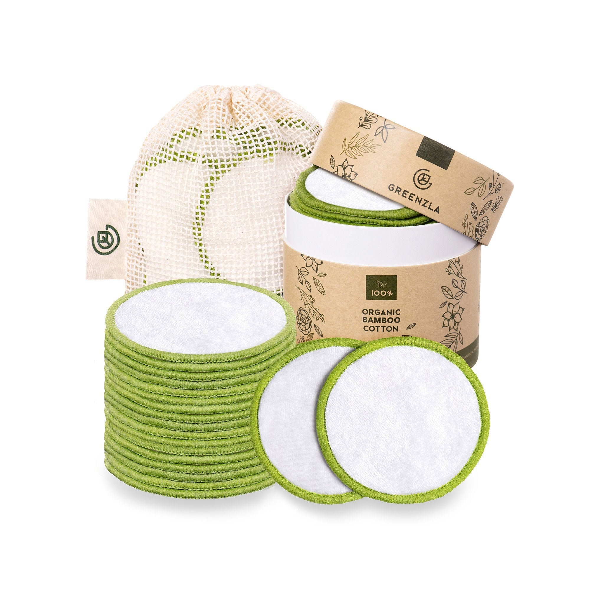 Greenzla Reusable Makeup Remover Pads (20 Pack) With Washable Laundry…