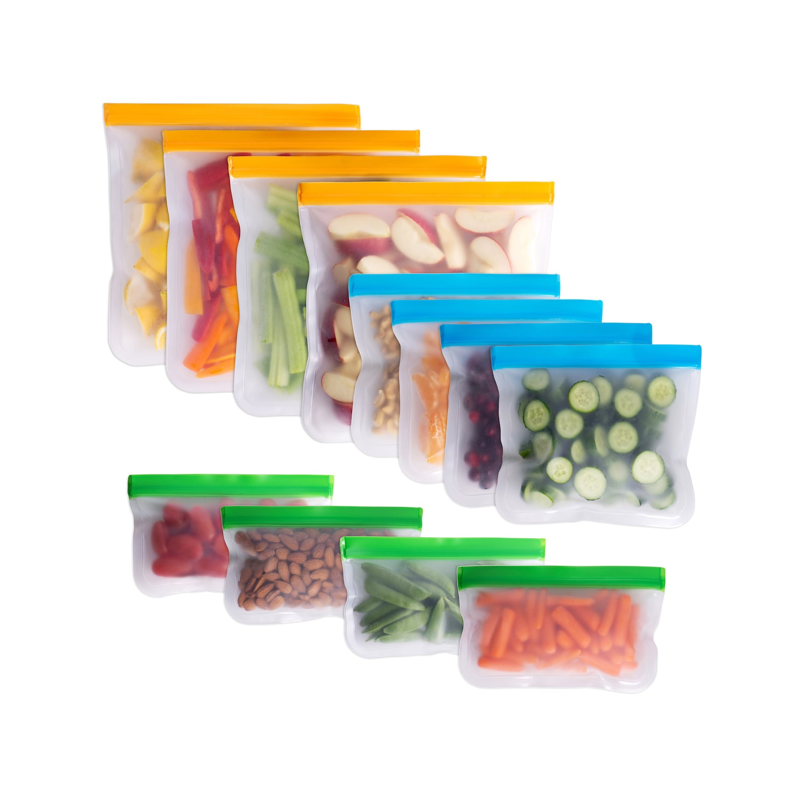 Greenzla Reusable Storage Bags 12 Pack BPA FREE Freezer Bags - Etsy