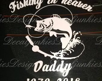 In Loving Memory Of Decal Personalized Bass Fishing Car Window Vinyl Sticker In Loving Memory Of Decal Personalized Bass Fishing Car Window Vinyl Sticker