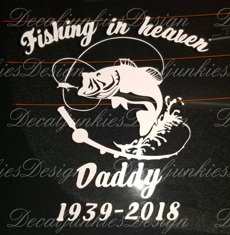 Fishing in heaven Fishing Grandpa Daddy Father friend Etsy