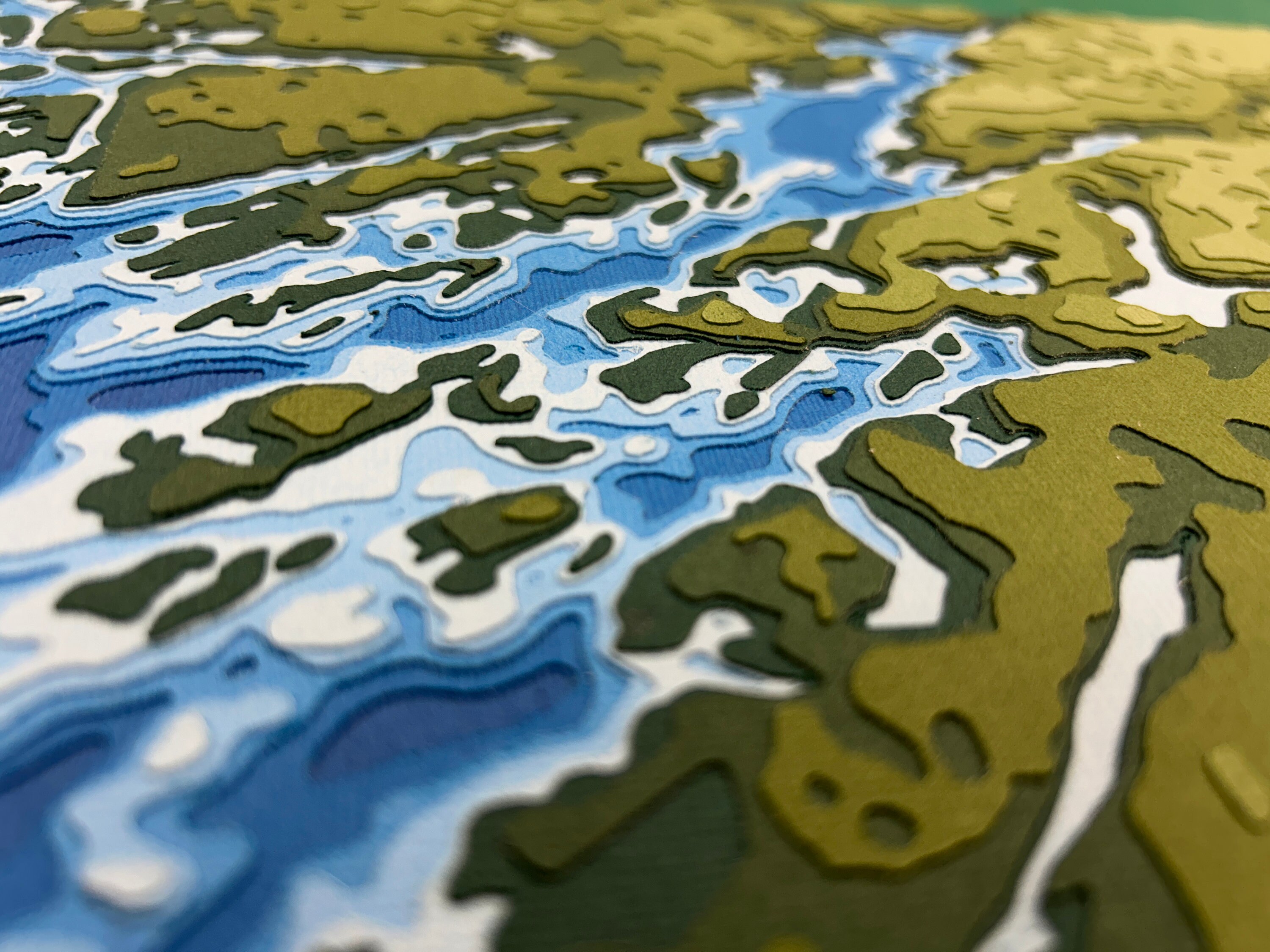 Georgian Bay Topographic Papercut Map: Lake Huron Art (11x17) - Etsy