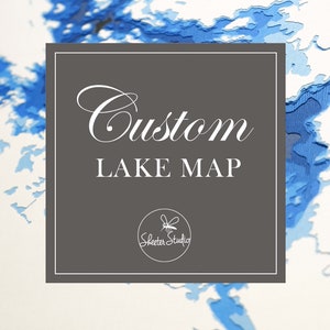 Mappa batimetrica di carta a strati personalizzata / Arte mappa personalizzata / Arte da parete per Lake House / Regalo di pensionamento / Regalo premuroso per i genitori