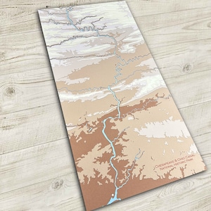 11 x 22 po. Canal de Chesapeake et de l'Ohio | Maryland Etats-Unis | Carte topographique papier, 11 x 22