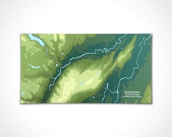 11"x17" Minnewaska State Park | Papercut Topographic and Bathymetric Map, 11x17