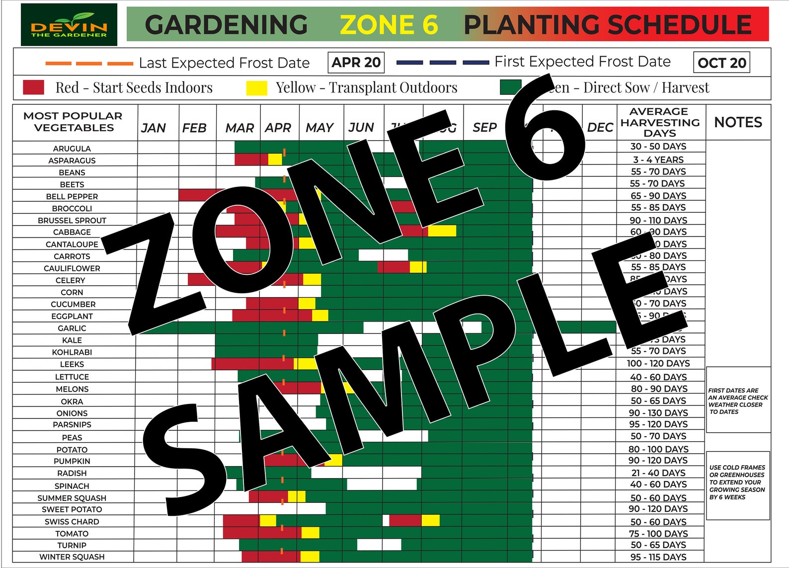 garden-zone-6-planting-schedule-garden-gifts-instant-download-etsy
