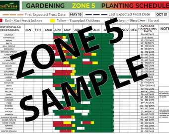 Garden Zone 6 Planting Schedule Garden Gifts (Instant Download) Etsy Garden Zone 6 Planting Schedule Garden Gifts (Instant Download) Etsy