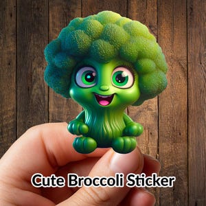 Cute Broccoli Sticker, Gift-Gardening, Broccoli Laptop Sticker, Waterbottle Sticker, Journal Sticker, Gardening Sticker, Gardening Stick