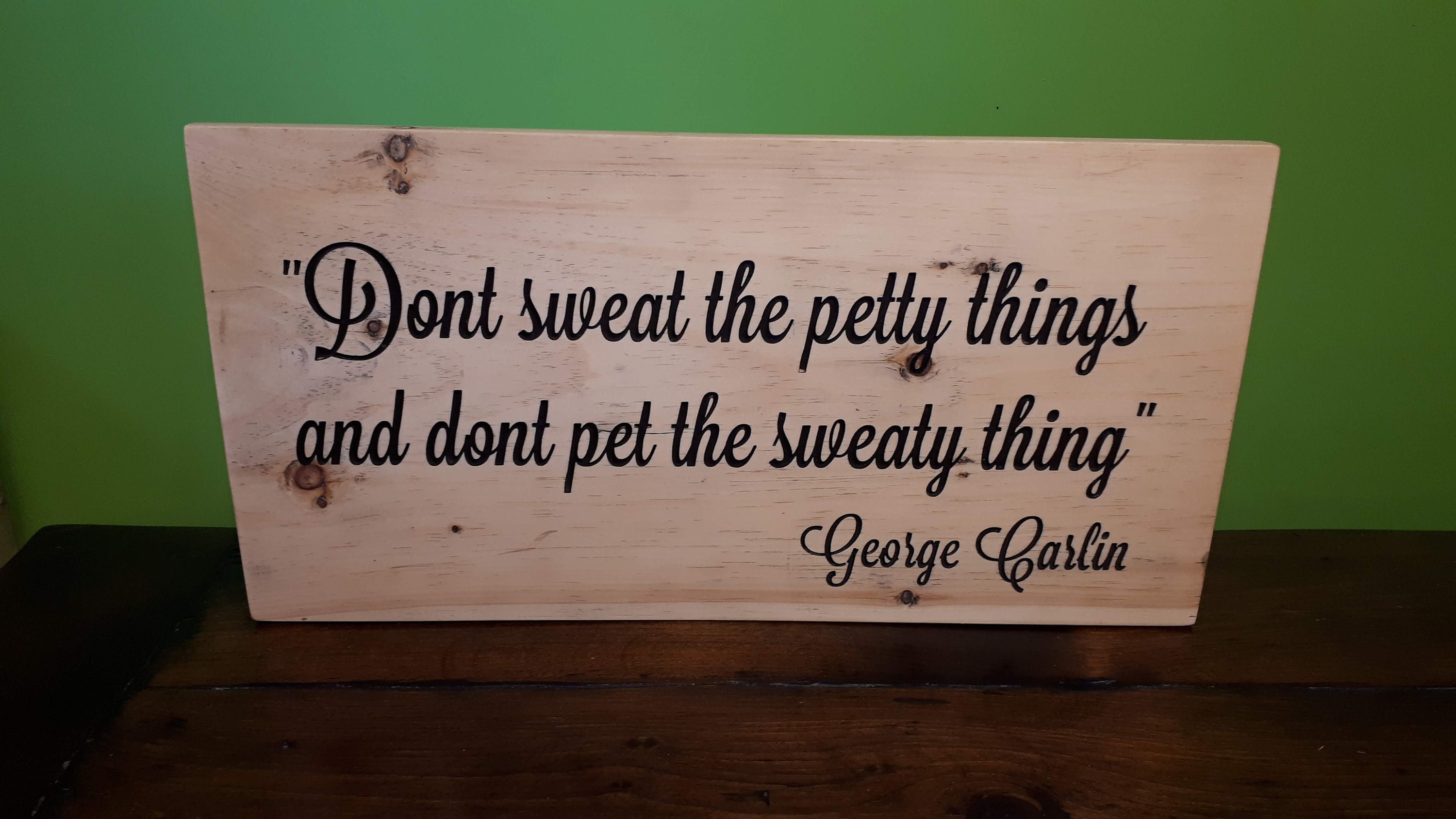 Carlin citaat teken Etsy