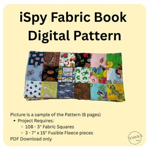 Children's iSpy Fabric Quiet Book Pattern (digital download only)