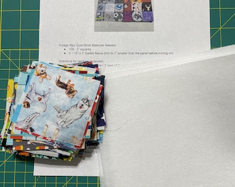 Children's iSpy Fabric Quiet Book Kit - Supplies to make 8 pages