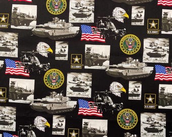 Cotton Fabric - US Army - 31”