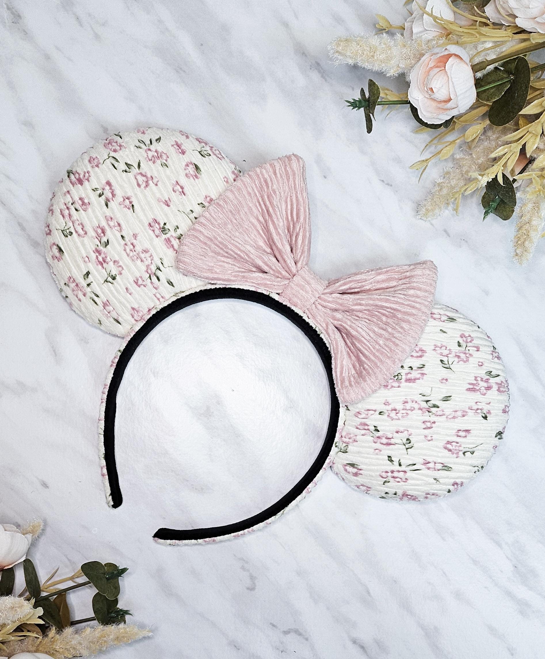 Disney Pink Floral Mouse Ear Headband Spring is in the Air With the Minnie Mouse Floral Ear  main image 3