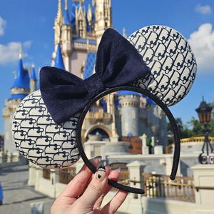 Oblique Monogram Mouse Ears | Designer Mouse Ears