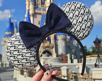 Oblique Monogram Mouse Ears | Designer Mouse Ears
