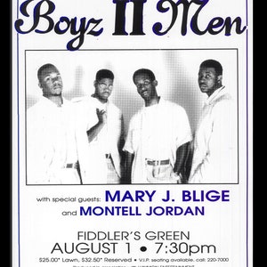 1995 - MARY J. BLIGE - Boys ll Men - Montell Jordan - Original Colorado Concert Music Poster