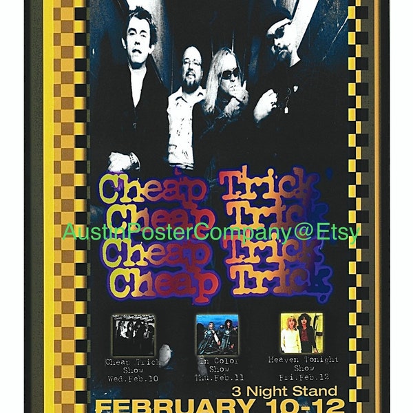 1999 - Cheap Trick - Original - Austin Texas La Zona Rosa - Concert Music Poster