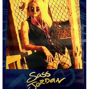 SASS JORDAN - 1992 - Original Record Promo Only Music Poster