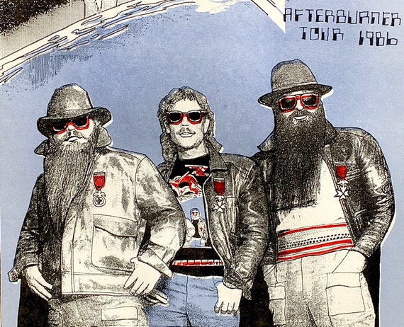 1986 - ZZ Top - Afterburner Austin Texas Tour - Original Vintage