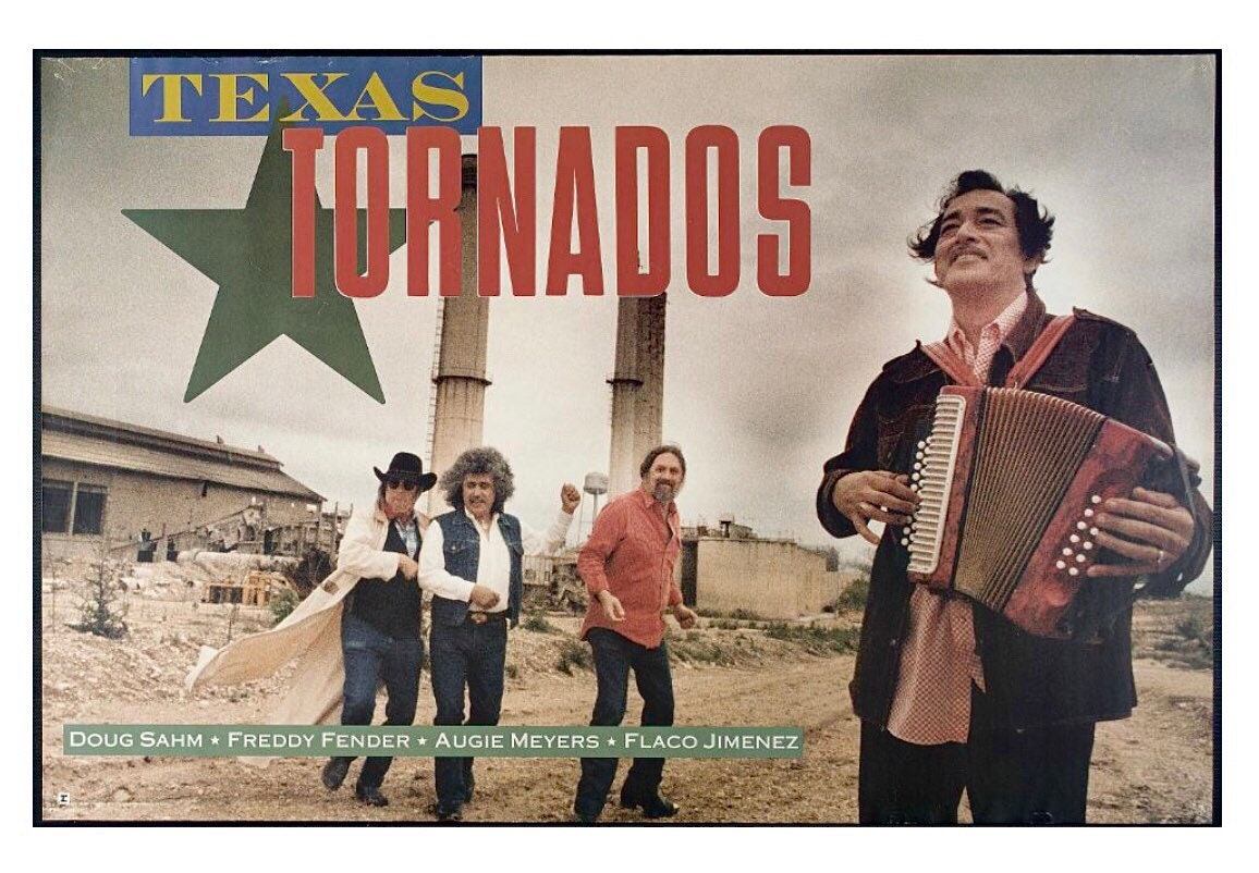 1990 Texas Tornados Rare Doug Sahm Freddy Fender Augie Etsy