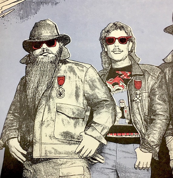 1986 - ZZ Top - Afterburner Texas Tour - Original Vintage - Hand