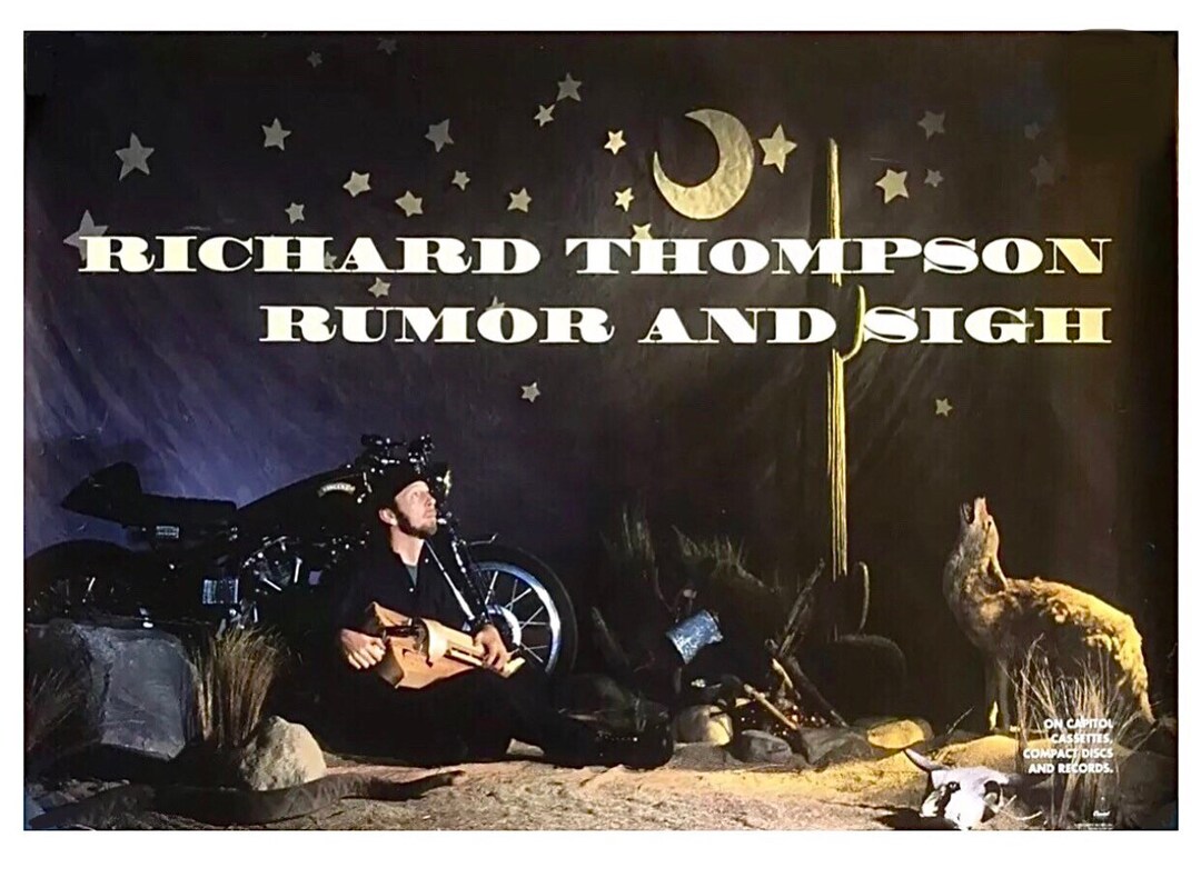 A R. Thomson Poster 1991 - Richard Thompson - Rare Original Vintage Music Promo Only Poster ...