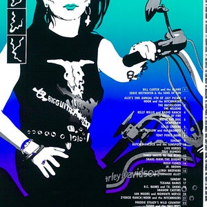 1989 - Kelly Willis - Jr. Brown - Butch Hancock - Bill Carter - David Halley - Vintage Austin Texas Continental Club Concert Music Poster