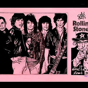 1981 - Rolling Stones - Original Concert Tour Poster - Poster Artist Hand Signed