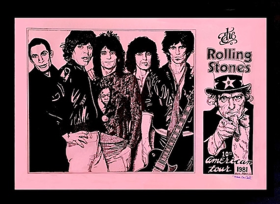 1981 - Rolling Stones - Original American Concert Tour Poster