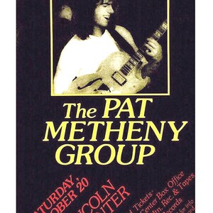 Pat Metheny Group - 1984 - Rare Original - Concert Poster - Etsy
