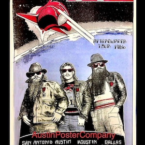 1986 - ZZ Top - Afterburner Austin Texas Tour - Original Vintage