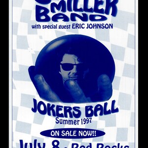 1997 - Steve Miller - Eric Johnson - Original Jokers Ball Colorado Concert Poster
