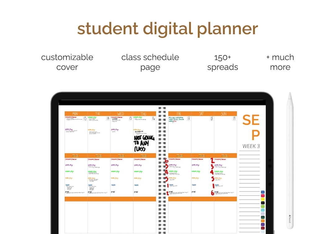 Student Digital Planner - Etsy