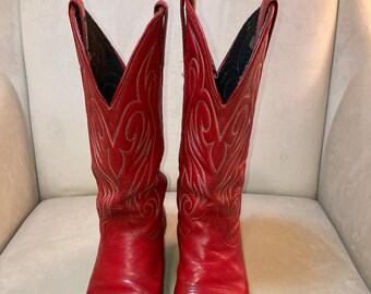 short red cowboy boots