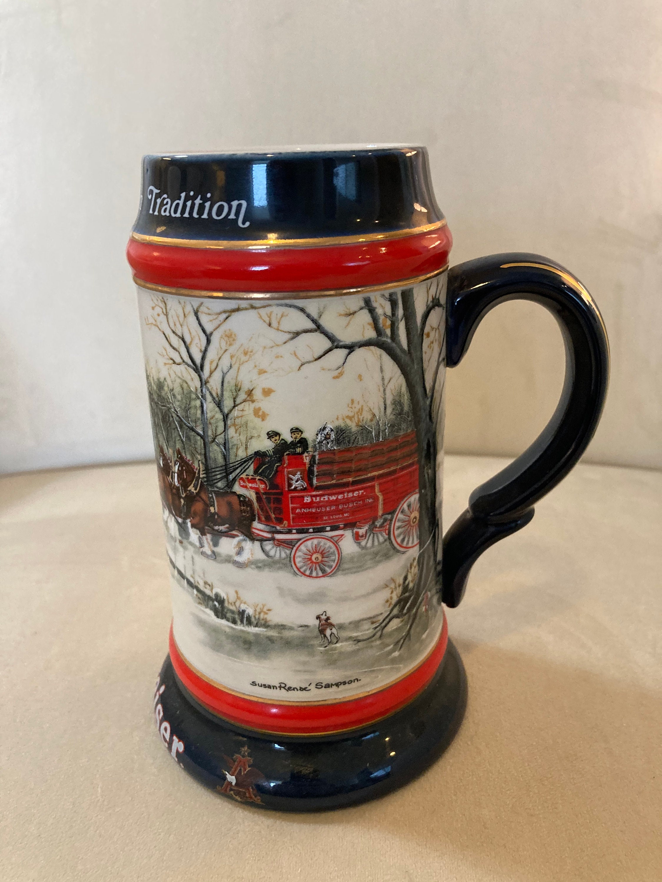 NEW VTG BUD BUDWEISER BEER CHICAGO CUBS BATTER IN MOTION BAR