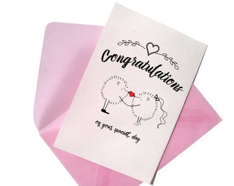 WEDDING, couples, same gender wedding cards. Printable - Instant Download - These adorable hedgehogs are ready to be printed out :)