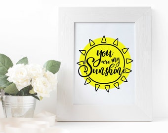 You are my sunshine SVG file for cutting machines, Clipart, Cricut, Cutting Files, DXF, Clipart, Instant Download
