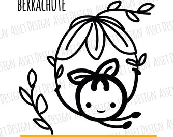 Graphic Blueberry clipart berrachute SVG for cutting machines, SVG Files, Clipart, Cricut, Cutting Files, DXF, Clipart, Instant Download