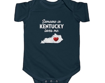 Kentucky Body - jemand in Kentucky liebt mich - Kentucky Baby Baby Body - KY Baumwolle Baby Tee - Kentucky Geschenk